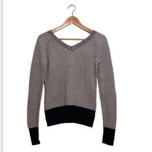 Calvin Klein black and white cotton blend sweater. Size S